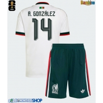 Maglie da calcio Messico Armando Gonzalez #14 Seconda Maglia Bambino Mondiali 2026  Manica Corta (+ Pantaloni corti)